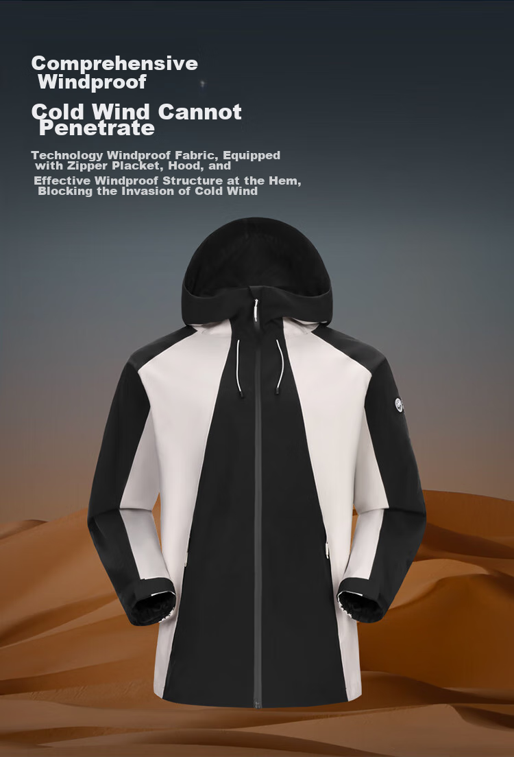 CAMEL Single-Layer Windproof And Waterproof Jacket for Men And Women, Triple-Protection Mountaineering Coat [Panda Series] A33CATR152 10