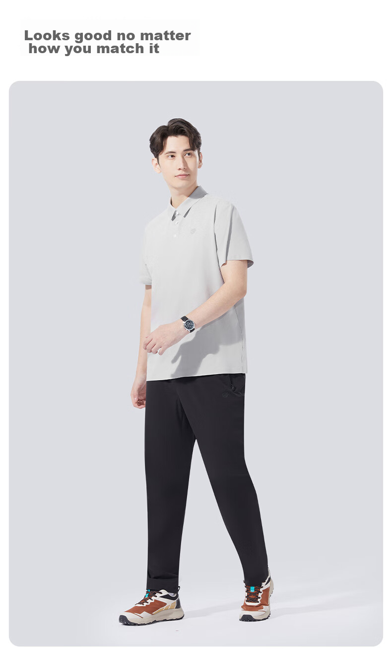 TECTOP Men's Outdoor Short Sleeve Polo Shirt Breathable Sports Base Layer Casual T-Shirt 2422175TX Classic Black L 18