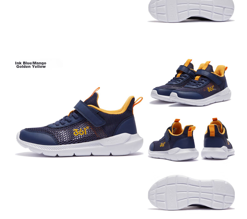 361° Children's Running Shoes Summer 2026 Boys And Girls 3-12 Years Old Lightweight Large Mesh Running Shoes Black Size 34 46