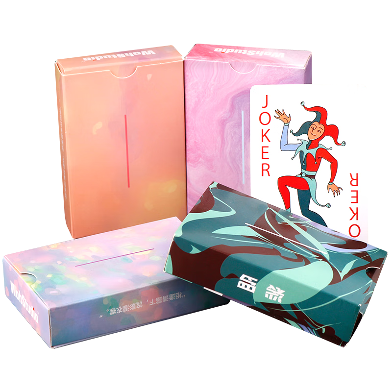 Zihu Playing Cards, Poker Cards for Practice without Shuffling, Texas Hold'em Cards, Guandan Thickened Creative Doudizhu Cards, Four Decks Set