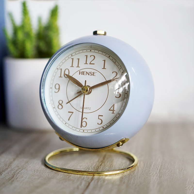 Hense Fashion Creative Mini Alarm Clock for Children, Bedside Lazy Clock for Middle And High School Students, Desktop Clock HA08 Blue