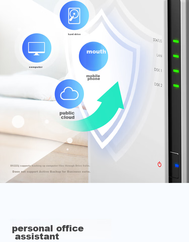 Synology DS223j Dual-Bay NAS Network Storage Server, Private Cloud, Smart Album, Automatic File Synchronizatio 9
