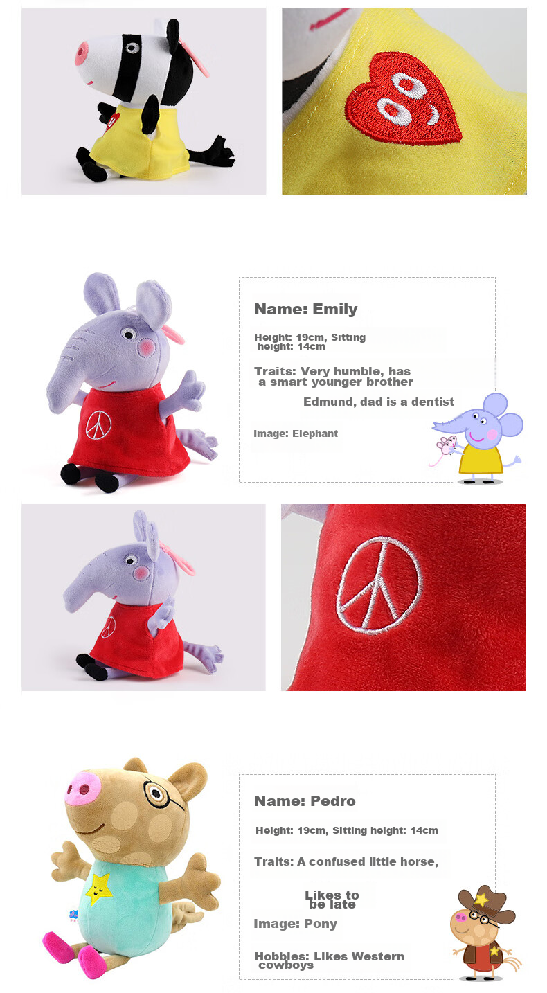 Xiaozhupeiqi Toy Plush Doll, Little Lamb Suzi Stuffed Animal, Children's Backpack Pendant, Birthday Gift for Kids over Three Years Old 7