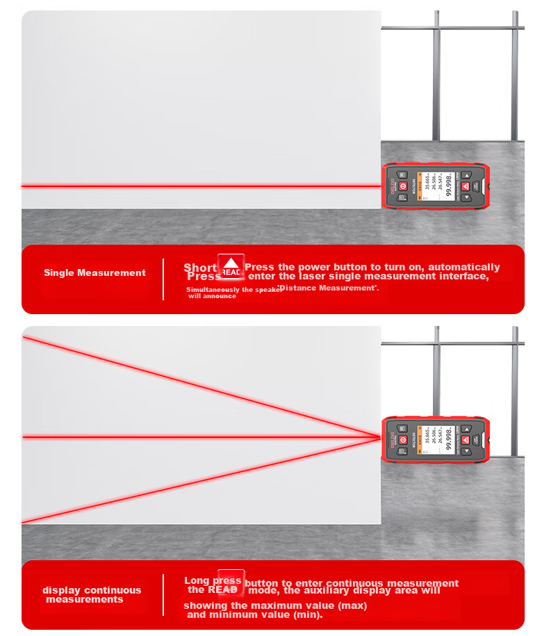 DELIXI ELECTRIC Multi-Function Wall Detector for Metal, Rebar, And Wood Detection with Red Light Ranging up to 100 Meters 13
