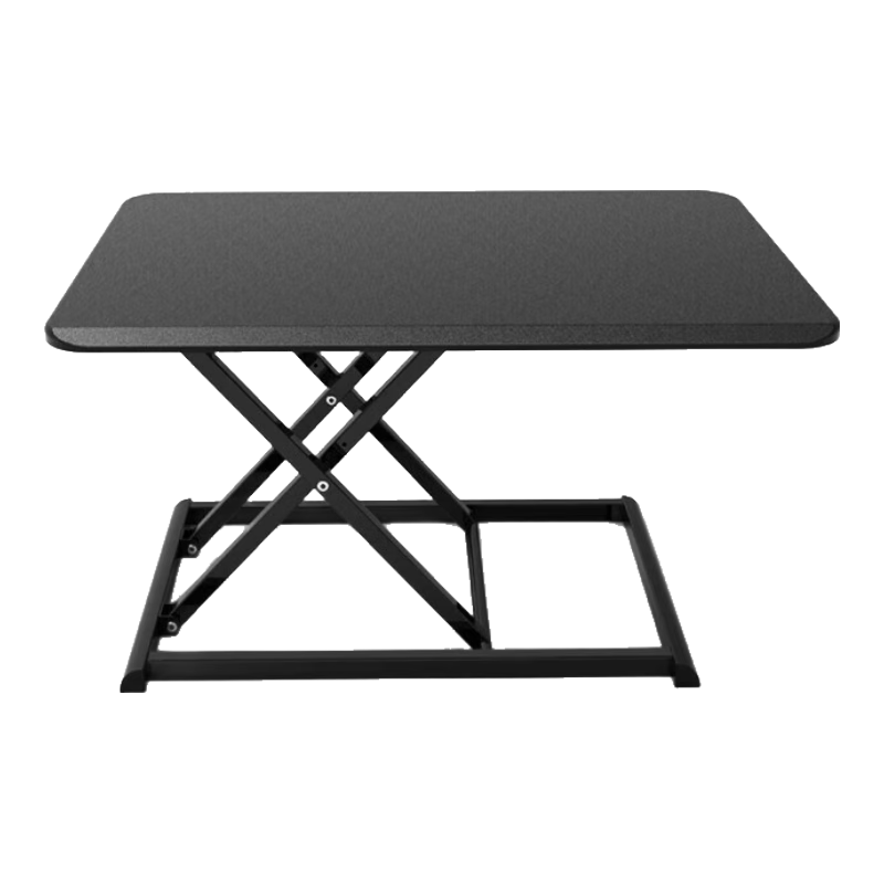 BIAZE Height Adjustable Desk, Computer Desk, Standing Desk Converter, Monitor Riser Stand, Pneumatic Display Stand, Desktop And Laptop Desk for Home Use, Alternating between Sitting And Standing Positions, Black