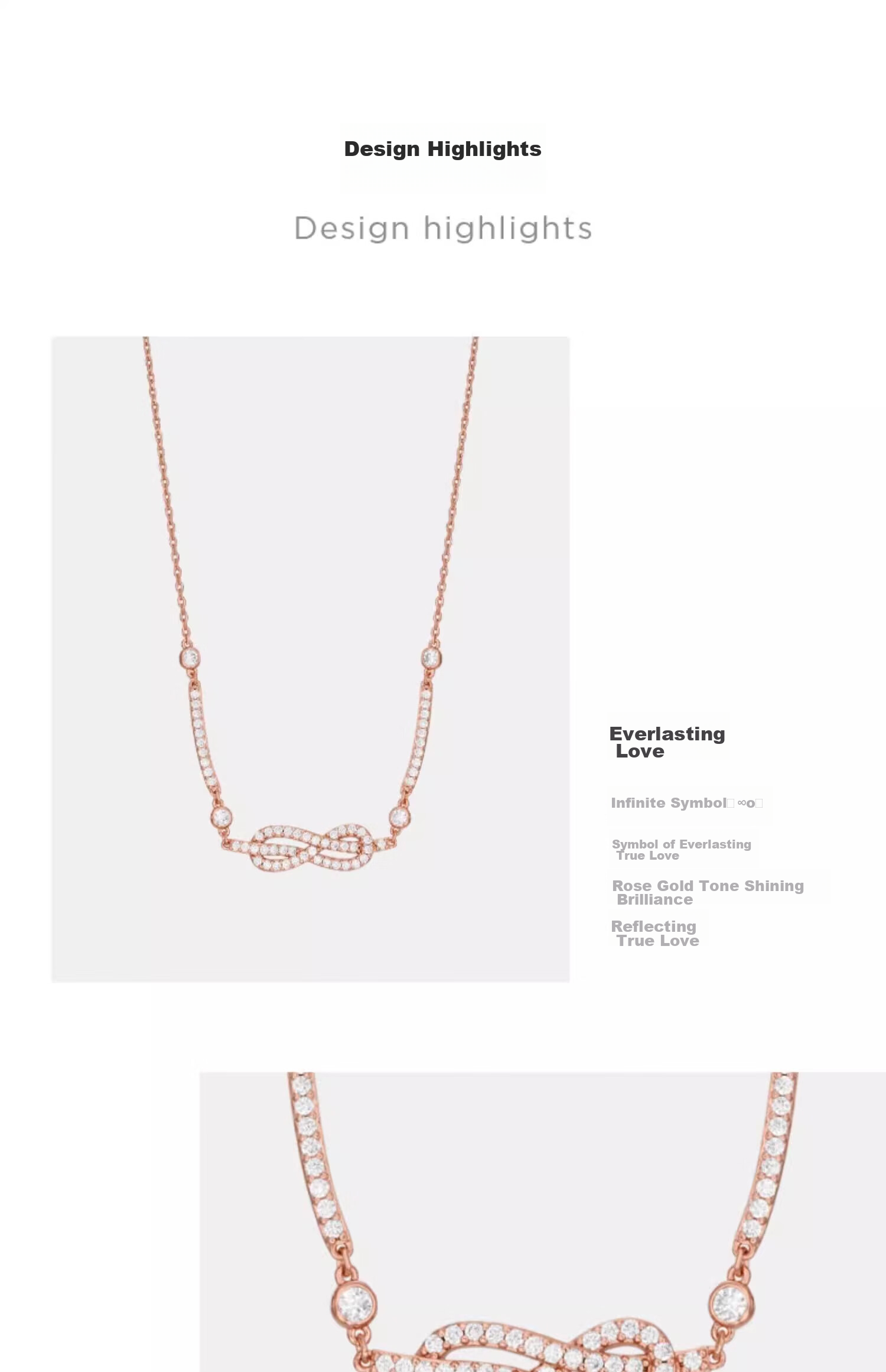 EMPORIO ARMANI Women's Necklace, Infinite Love Zirconia Necklace, Birthday Gift for Girlfriend, EGS3108221 4