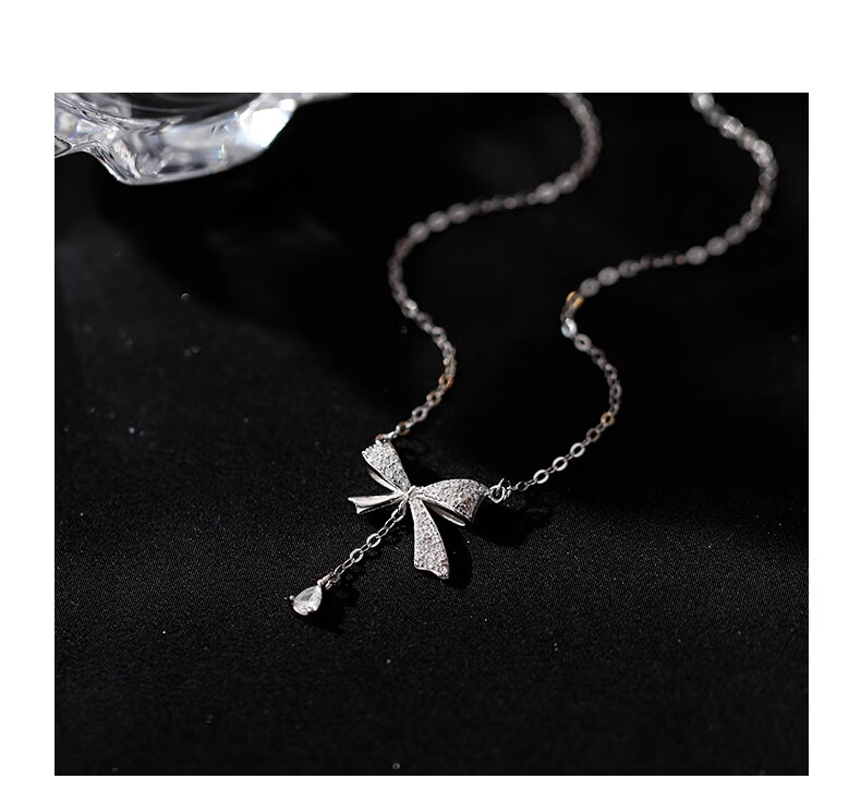 Dijing Runaway Princess 99 Sterling Silver Necklace for Women, Collarbone Chain with Elegant Butterfly Pendant, Birthday Gift for Girlfriend 7