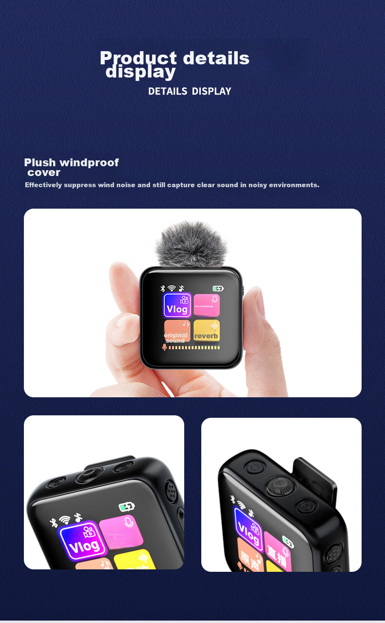 Haomuren Pro Wireless Lavalier Microphone, Small Bee Audio Receiver, Recording Device, Noise Reduction, Douyin Host Sound Card, Live Streaming Complete Set, Bluetooth Microphone, Karaoke Mobile Phone Camera, One-To 21