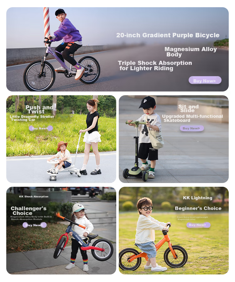 KinderKraft KK Children's Balance Bike for Ages 1-3 No Pedal Balance Bike Bicycle Shock-Absorbing Walker, Upgraded Racing Red 1