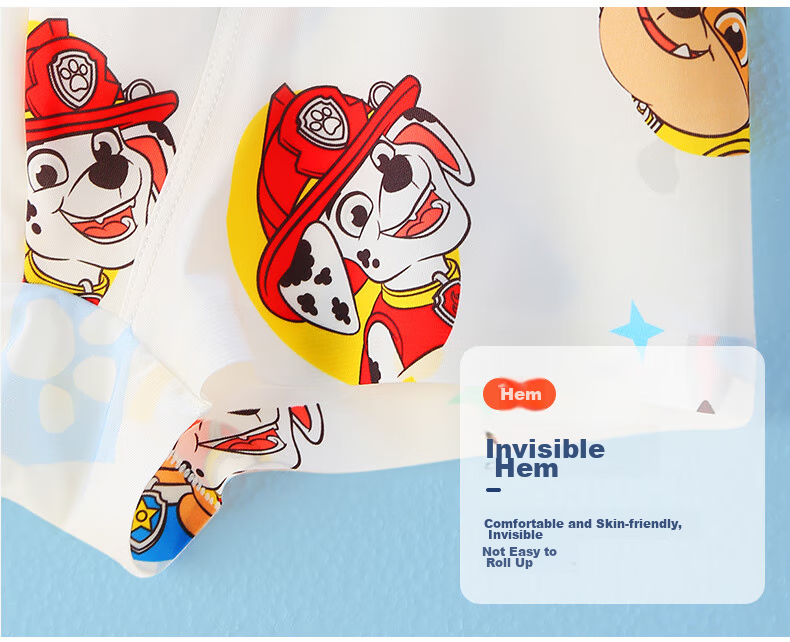 PAW PATROL AAA-Grade Antibacterial Children's Boxer Briefs, Boys' Summer Breathable Student Ice Silk Boxer Shorts PA1805 130 13