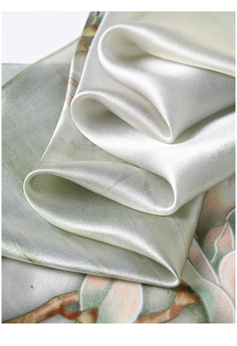 Hangsilu Silk Scarf for Women, Chinese Style Mulberry Silk Shawl Wrap, Elegant Practical Birthday Gift for Wife Or Mother 11