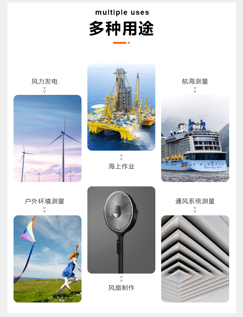VICTOR VC816M Integrated Anemometer Handheld Wind Speed and Airflow Meter 9