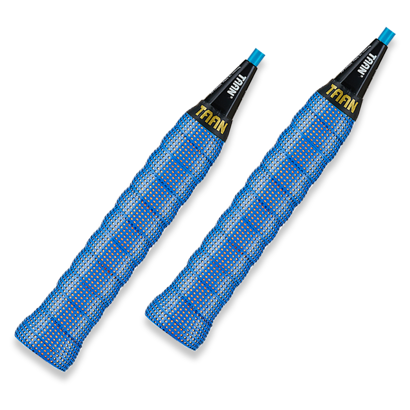Taan Badminton Racket Grip Tape, Double-Layer Sweat-Absorbing Band, Patented Model, Deep Blue, 2-Pack TW090
