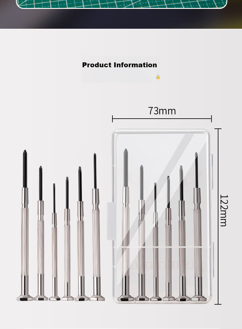 Deli Precision Phillips Screwdriver Set, 6 Pieces, for Watch And Glasses Repair, DL3206 [Chromium Plated] 11