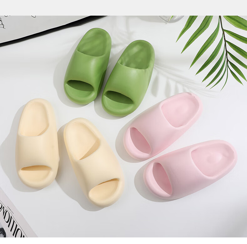GUOLUOFEI Squishy Feeling Slippers for Men, Summer Thick-Soled EVA Bathroom Couple Sandals for Women, Suitable for Outdoor Wear, Pink, Size 36-37 13