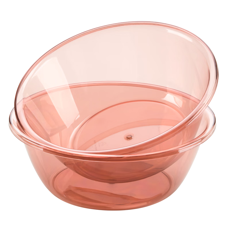 CHAHUA Plastic Basin, 32.8cm Face Washing Basin, Thickened Transparent Vegetable Washing Basin, Laundry Basin, Foot Soaking Basin, Foot Washing Basi