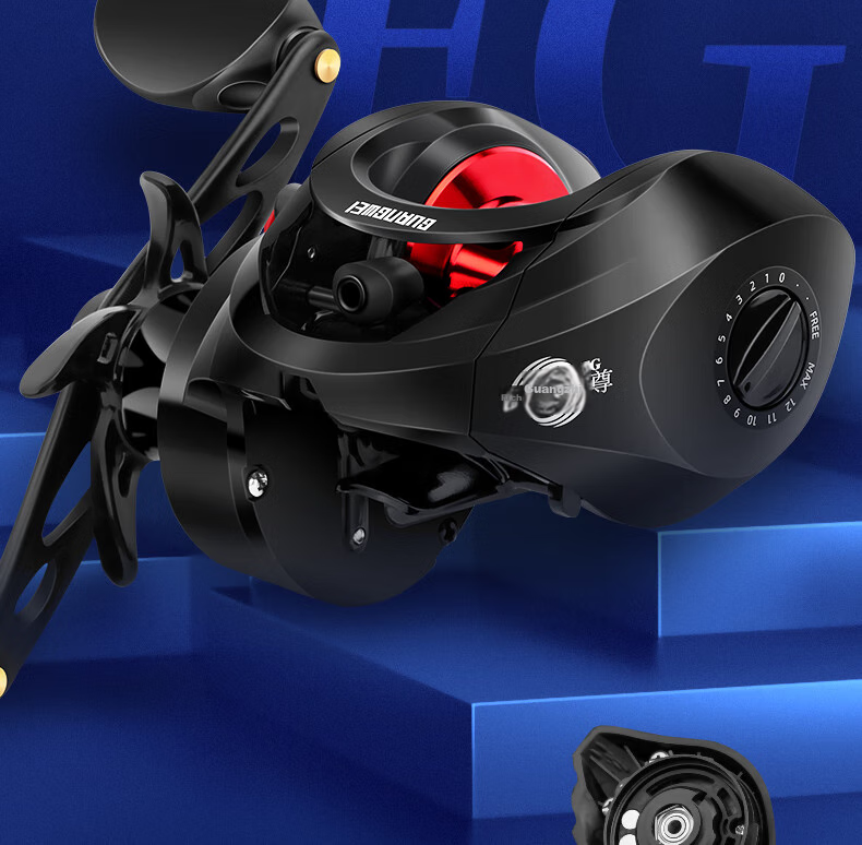 GW Fuguang Supreme Right-Hand Magnetic Brake Water Drop Wheel, 9-Axis Lure Water Drop Wheel 2