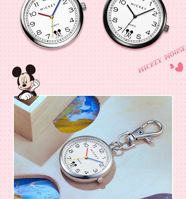 Disney Middle And High School Students Children's Exam Watch for Men And Women, Elderly Mini Pocket Clock, Timing Wristwatch, Nurse Wristwatch 2