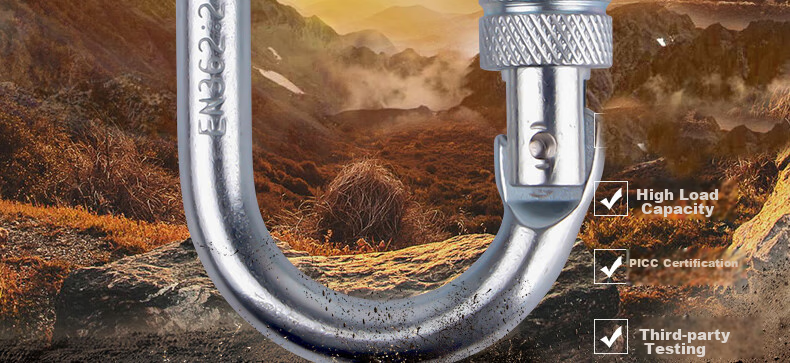Golmud Safety Hook O-Type 25KN Main Lock, Climbing And Rock Climbing Anti-Slip Buckle, Load-Bearing Safety Hook GM908 2
