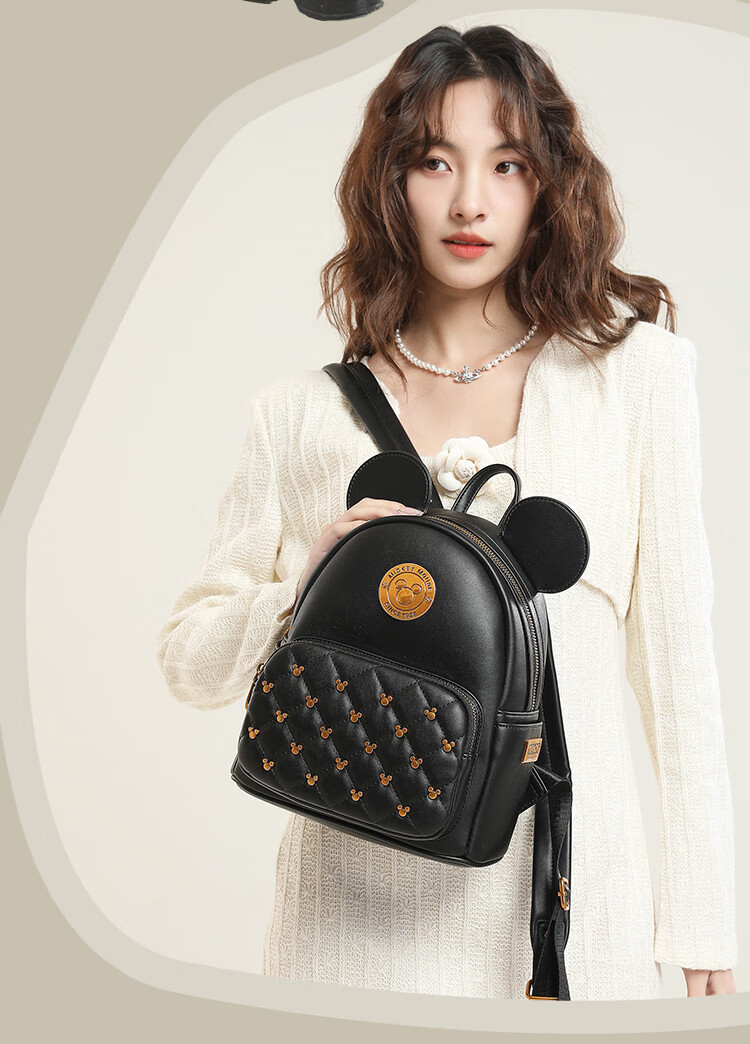 Disney Mickey Mouse Backpack for Women, Luxury Handbag, Gift Box Birthday Present Backpack 25