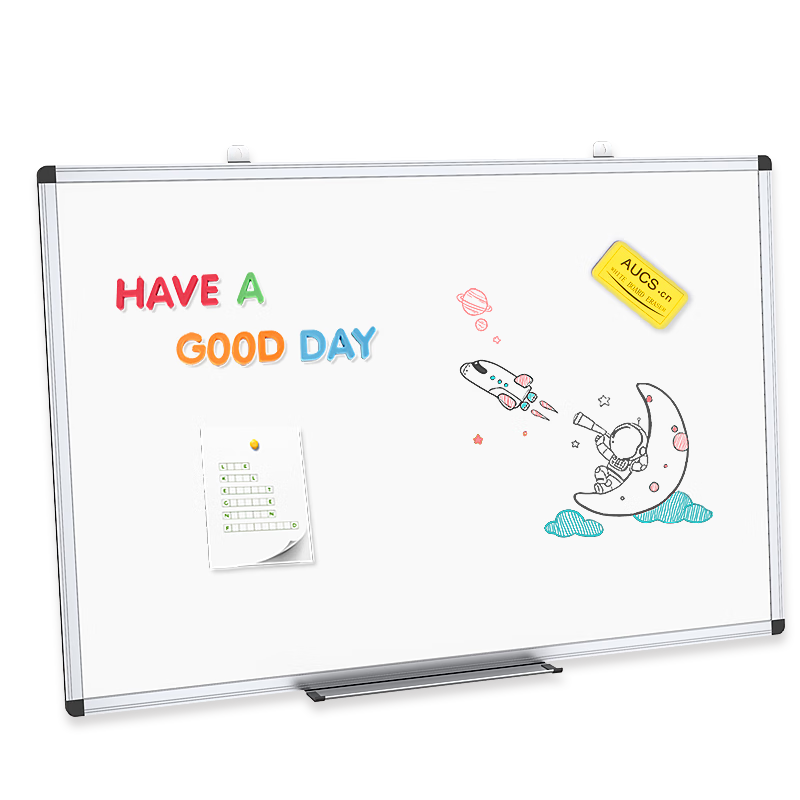 AUCS Whiteboard Writing Board Blackboard for Home Use 120*90cm Wall-Mounted for Classroom, Office Meeting, Training, Lecture Magnetic Hanging Large Teaching Board Display Board for Company Use