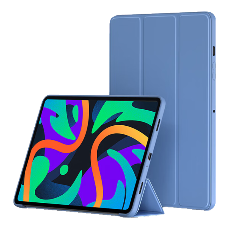 BIAZE Compatible with 2024 Lenovo Xiaoxin Pad, Protective Case, 11-Inch Lenovo Tablet Computer Case, Smart Sleep Waking Four-Sided Full Protection Soft Back Shell PB495-Lavender