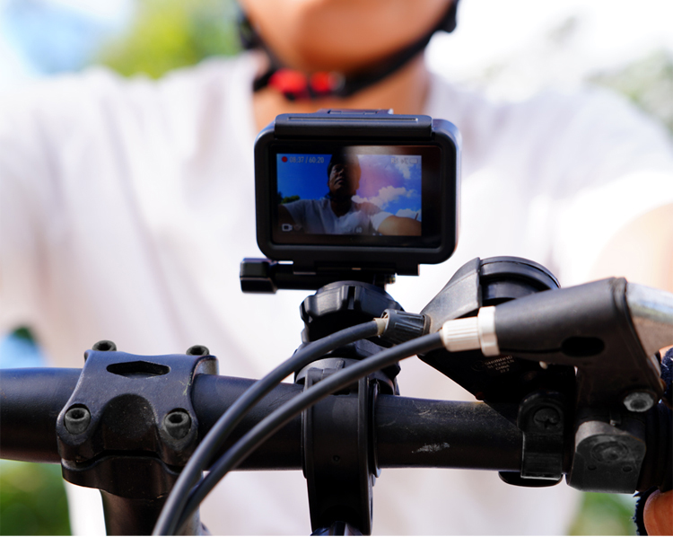 MAXCAM, Suitable for Insta360 X4 Motorcycle Aluminum Alloy Windshield Clip Mounting Bracket, Riding Clip Accessory 11