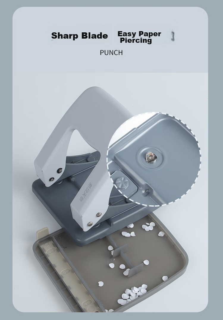 TANGO Office Hole Puncher Can Punch up to 35 Pages with Two Holes, Φ6mm Hole Puncher Binding Machine with Ruler, Office Stationery Supplies 4