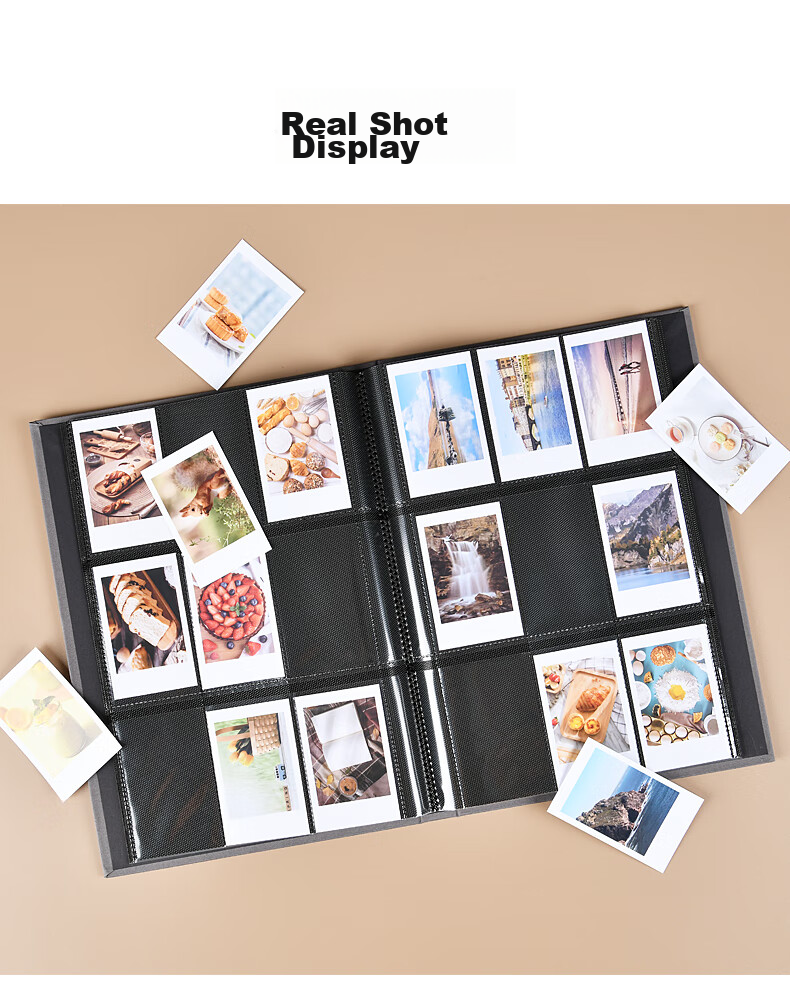 Nakabayashi, 3-Inch Fabric Insert Photo Album, White (86x54mm), [Instant Camera] 10