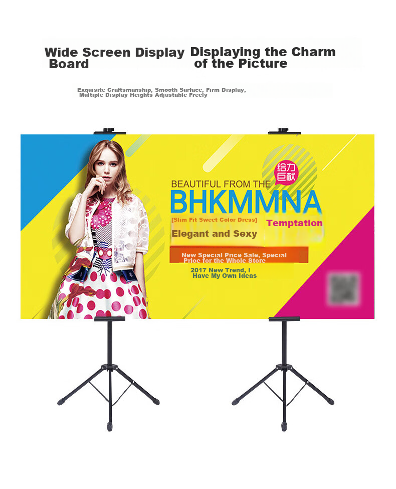 Touch Fish Adjustable Triangular Display Stand KT Board Advertising Poster Stand Wedding Photo Roll-Up Banner Hanging Picture Stand Standard Triangular Exhibition Stand 4