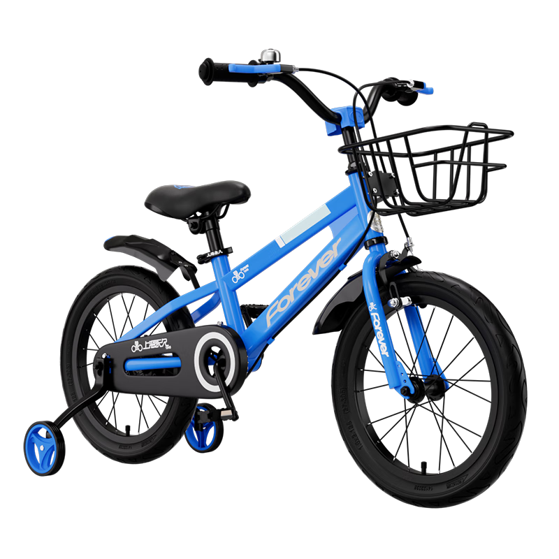 FOREVER Children's Bicycle, Kids' Bike, Elementary School Student Bicycle, Pedal Bike, Mountain Bike, 18-Inch, Blue