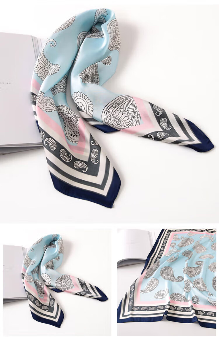 GLO-STORY Silk Scarf for Women, Fashionable Elegant Small Square Scarf Versatile Elegant Decorative Neck Scarf WSJ814049 Red 15