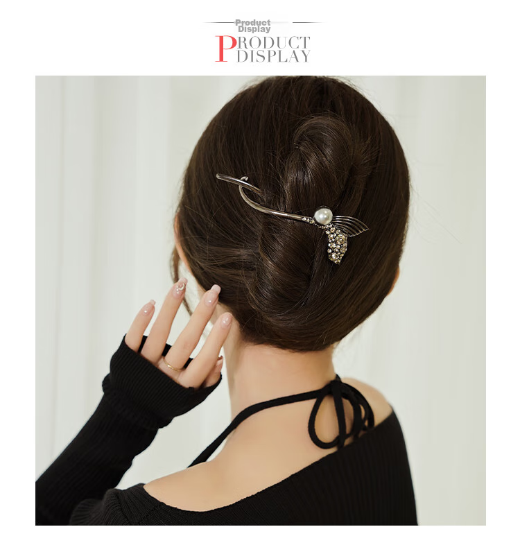 CHIMERA [You'll Always Have Me] Fish Tail Hair Clip, High-End Hairpin, Back of Head Twist Clip, Hair Accessory, Birthday Gift for Wome 8