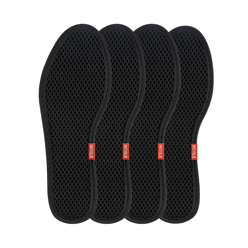 FOOTOPPO Bamboo Charcoal Deodorizing Insoles for Men, Summer Sports Military Training Ultra-Soft Sweat-Absorbing Breathable Odor-Eliminating Insoles for Men in Summer