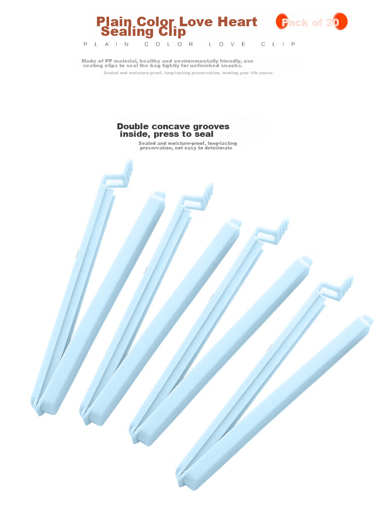Meilixin Food Sealing Clips, Kitchen Sealing Clips, Snack Bag Clips, Moisture-Proof Clips, Large Size, 20 Pieces Per Pack 2