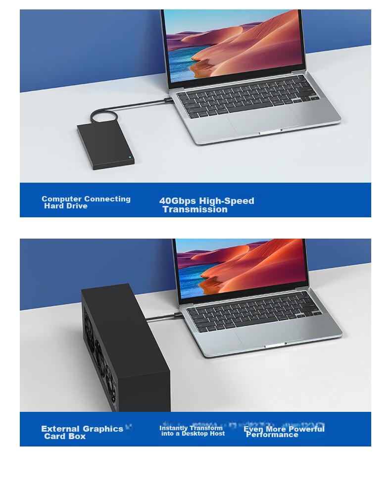 Kaiboer Thunderbolt 4 Data Cable, Type-C Full-Function Cable, 8K Screen Mirroring, 40G Transmission, PD Fast Charging, USB4 Thunderbolt 3 Certified, for Apple IPhone 16 And Monitor Connection, 0.5 Meters 11