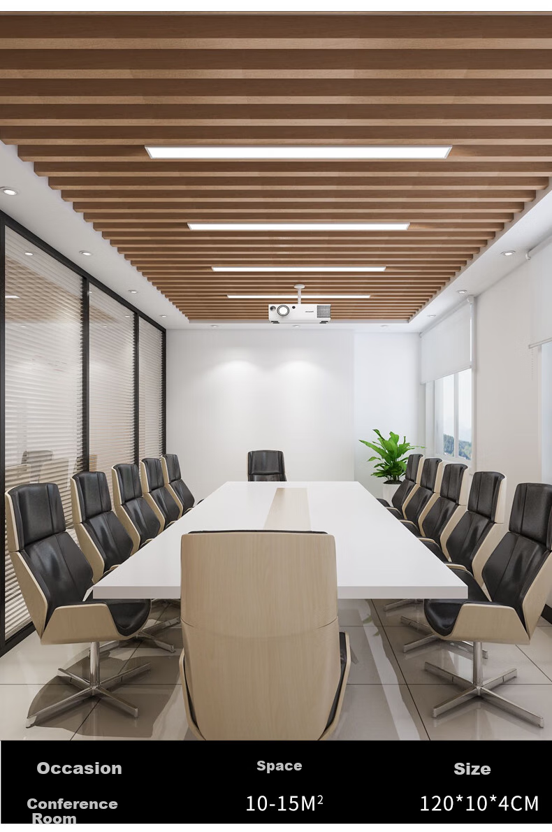Dengling Office Pendant Light, LED Strip Light, Suspended And Ceiling-Mounted Dual-Use, Ultra-Bright Energy-Saving, for Office Buildings, Supermarkets, Shopping Malls, Industrial Projects, Specialized Flat Panel Light, White Frame Right Angle, 120x10cm 40W Cool White 5