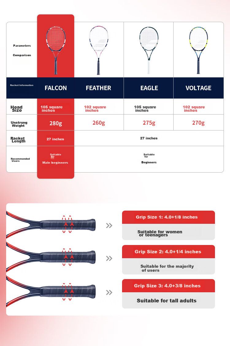 Babolat 2026 New EAGLE Series Single Beginner Tennis Racket Aluminum Alloy Babolat Tennis Racket 4