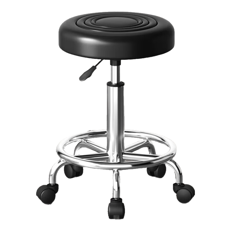 Jiuqiangu Adjustable Height Bar Stool, Thick Swivel Chair, Hair Salon Bar Stool, Thickened Dining Chair, Hairdressing Chair with Wheels, Model 4987