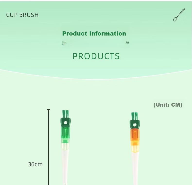 PINYU Cup Brush Cleaning Tool Four-In Long Handle Silicone Bottle Brush Water Cup Mouth Tea Cup Thermos Cup Gap Straw Brush 12