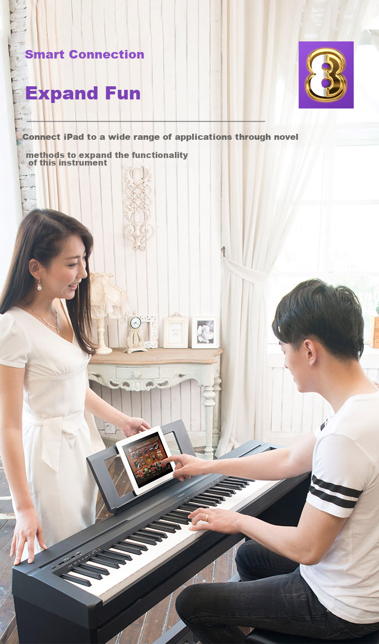 YAMAHA P45 Digital Piano, 88 Weighted Keys, Portable Smart Digital Keyboard for Adults And Children + Accessories 18