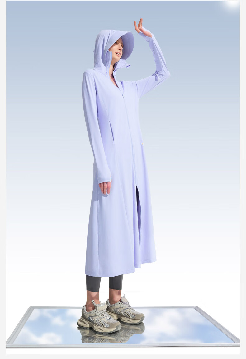 SUPIELD Full-Range Mid-Length Sun Protection Jacket for Women, Outdoor UV-Resistant, Cool-Feeling Windbreaker, Sun Protection Coat 7
