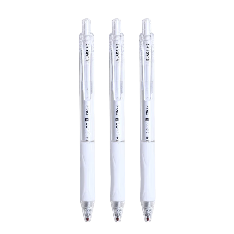 Dongmi Gel Pen, Exam Practice Pen, Beginner Pen, 0.5mm ST Tip, Quick-Drying Smooth Writing, Student Back-To Retractable Signing Pen, Black, 3-Pack, DM926