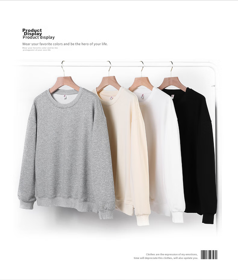 Foss Phil American-Style Deconstructed Sweatshirt for Men, Spring And Autumn Casual Regular Shoulder Loose Versatile Long-Sleeve T-Shirt HT25686 1