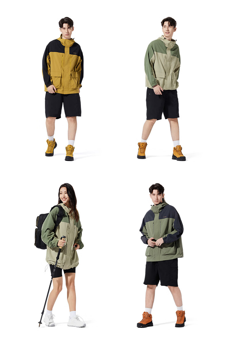TECTOP Windproof Outdoor Hiking Jacket, Casual Outerwear, 2412205WT, Olive Green/ebony Gray, Size S 21