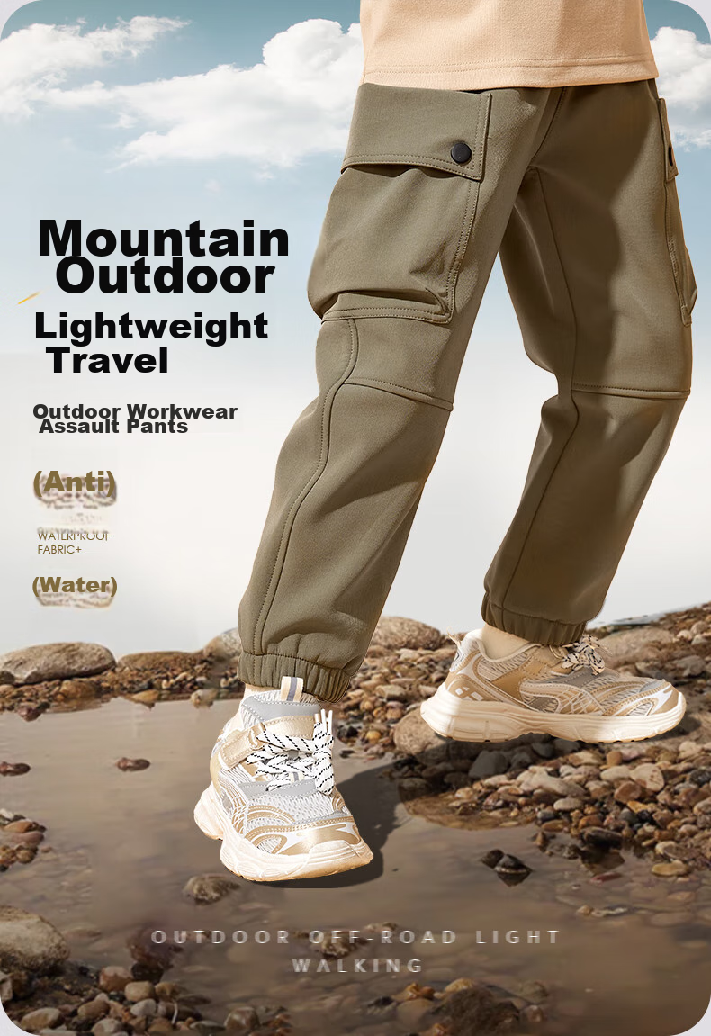 Baleno Children's Pants, Spring And Autumn 2026 Style, for Older Kids, Outdoor Waterproof Cargo Pants, Boys And Girls Sports Hiking Trousers 1