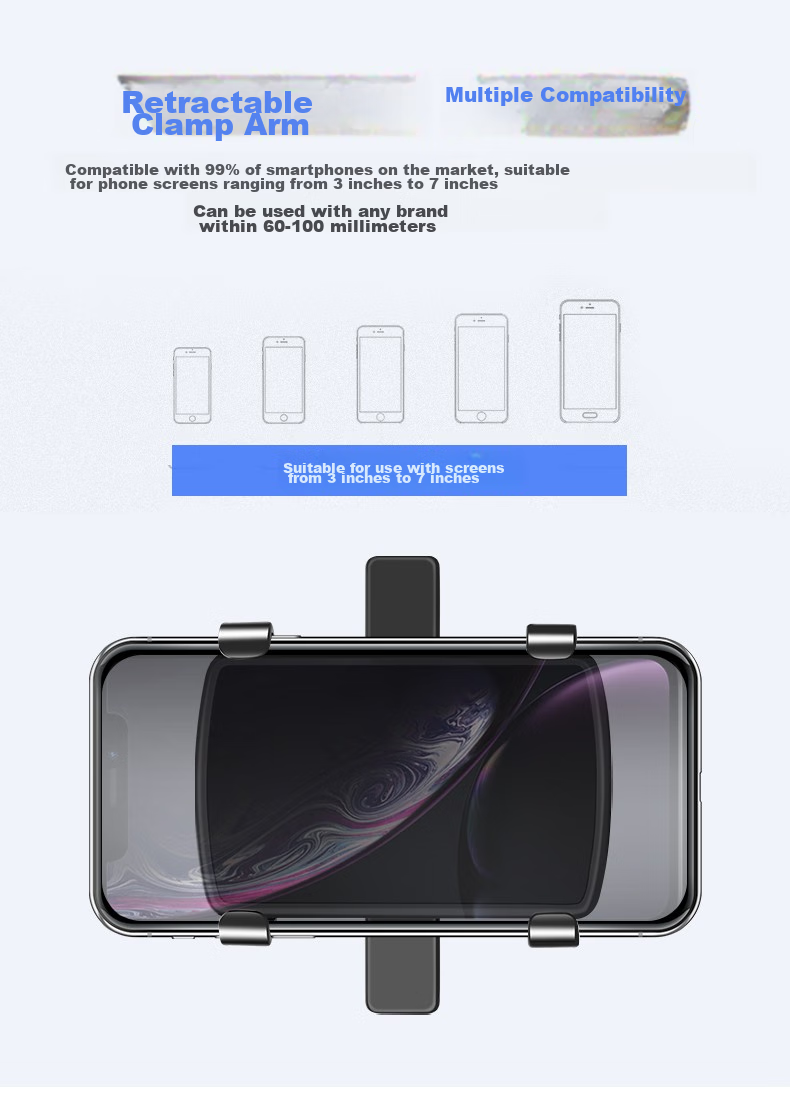 Kylie Car Phone Holder Rearview Mirror Phone Mount High-Deer Navigation Bracket Multifunctional Car Phone Holder Car Accessory + 3-in-1 Data Cable + Car Charger 11