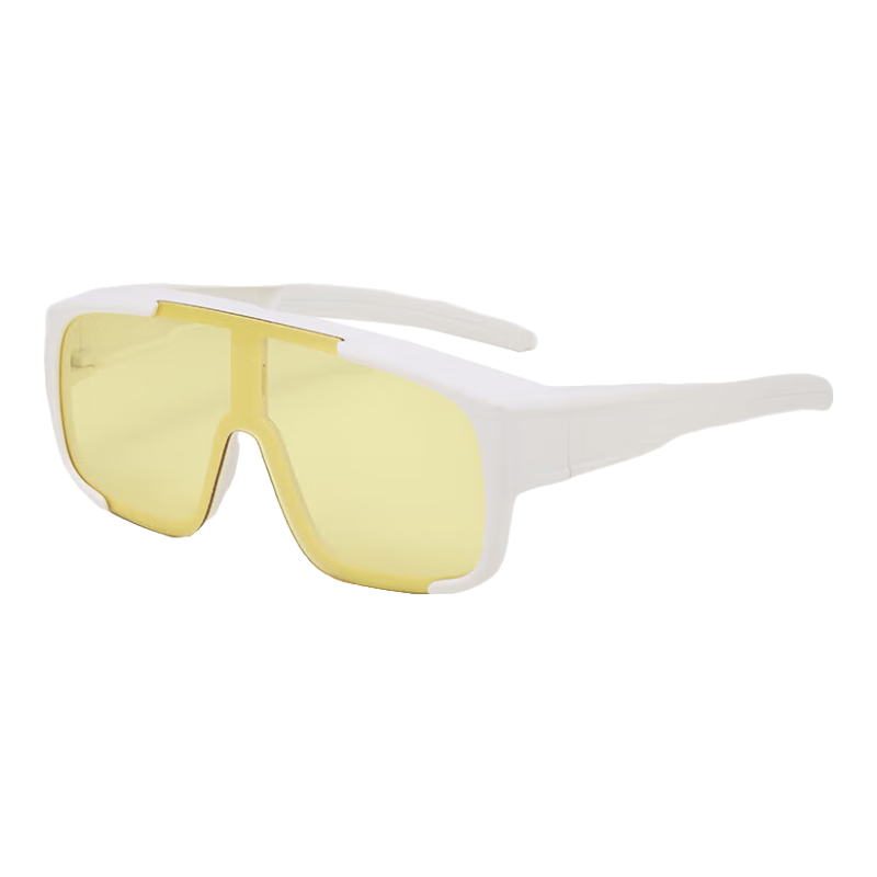 LOVECRAFT Cycling Goggles 1622 - White Frame Night Vision Lenses, Nearsighted Glasses Goggles, Outdoor Windproof Eyewear, Protective Goggles for Men And Wome