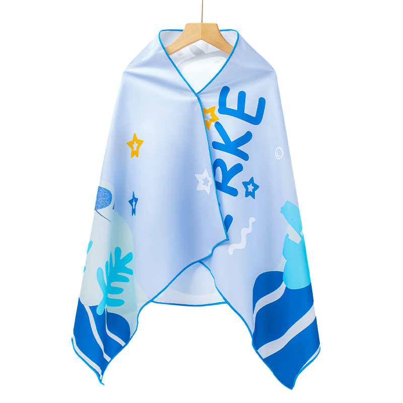 ERKE Children's Quick-Drying Bath Towel, Cute Printed Design, Baby Swimming Beach Hot Spring Absorbent Towel, Quick-Drying Towel