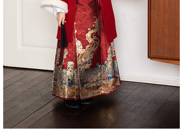 Qibo Girls' Autumn And Winter 2025 New Style Children's New Chinese-Style Hanfu, Jacquard Shirt Thickened Version, Size 110 20